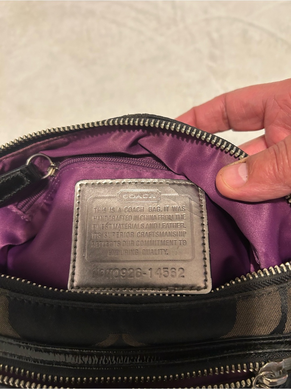 Coach Brown and Black Poppy Signature Shoulder Bag Y2K No. K0926-14562 - Picture 9 of 9
